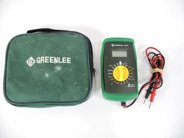 Greenlee DM - 20 Green Handheld AC/DC Voltage Manual Ranging Digital Multimeter - ZeereeZ