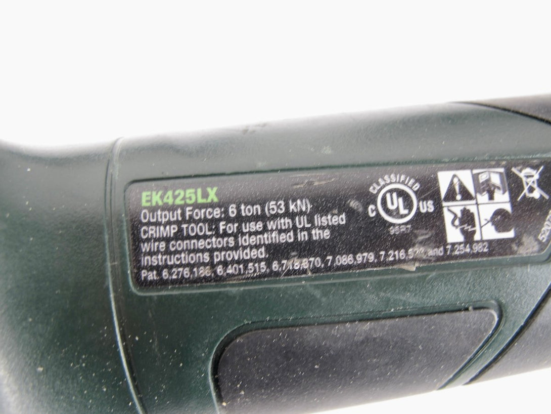 Greenlee Gator EK425LX 6 Ton Cordless Power Crimping Tool CJD30 Jaw - ZeereeZ