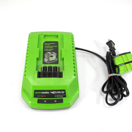 GreenWorks 29482 G - MAX 40V Lithium - ion Battery Charger - Green - ZeereeZ