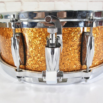 Gretsch Renown Maple Deep Inca Gold Sparkle Snare Drum 14 x 5.5 - ZeereeZ