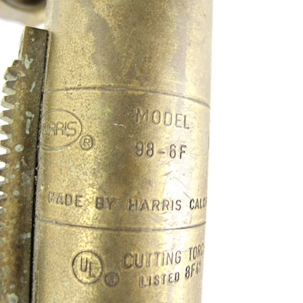 Harris 98 - 6F 10 Inch Long Barrel Acetylene Machine Cutting Torch - ZeereeZ