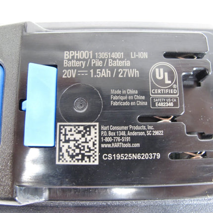 Hart 20v Li - Ion Battery 20 volt BPH001 Genuine Factory OEM - ZeereeZ