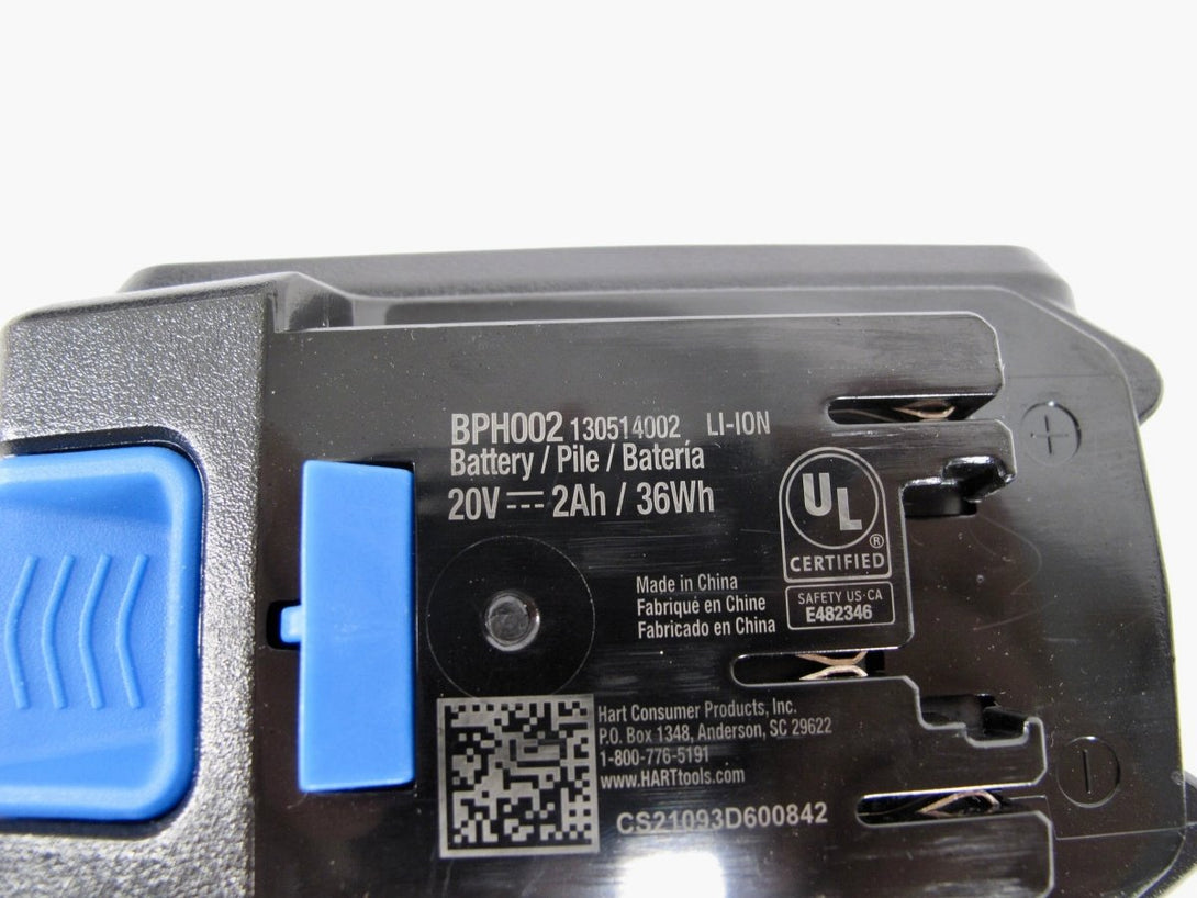 Hart BPH002 20v 2.0Ah Li - Ion Battery 20 volt Genuine OEM - ZeereeZ