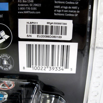 Hart HLBP011 40V 2.5Ah Lithium Ion Power Tool Battery - ZeereeZ