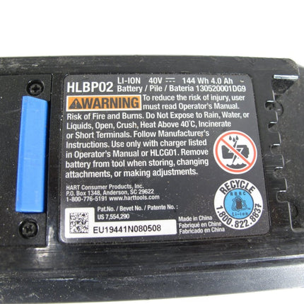 Hart HLBP02 40V 4.0 Ah Power Tool Battery for Mower Blower Trimmer Chainsaw - ZeereeZ