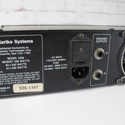 Hartke 3500 Mosfet 350 Watt @ 4 Ohm Bass Amplifier Head - ZeereeZ