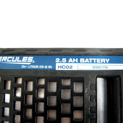 Hercules HC02 20v 2.5 Ah Lithium - Ion Compact Battery - ZeereeZ