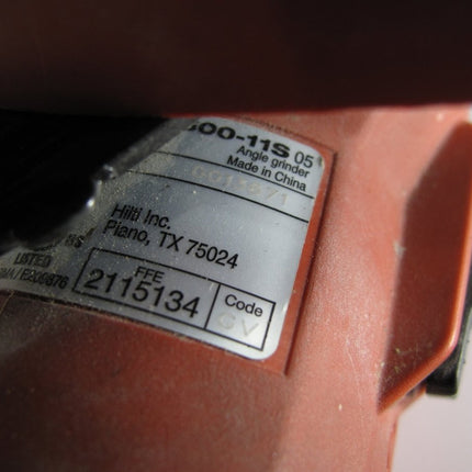Hilti AG 500 - 11S 5 Inch Angle Grinder with DC - EX 125/5" M Dust Guard Attachment - ZeereeZ