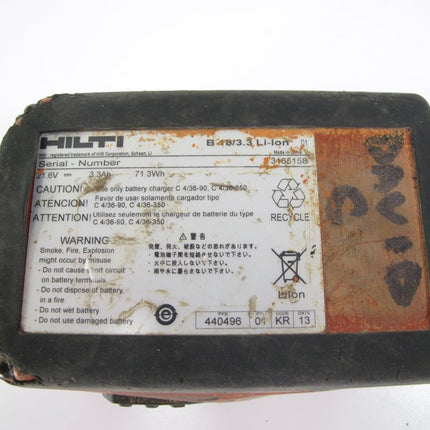 Hilti B18/3.3 Li - Ion 18V 3.3 Ah Power Tool Battery - ZeereeZ