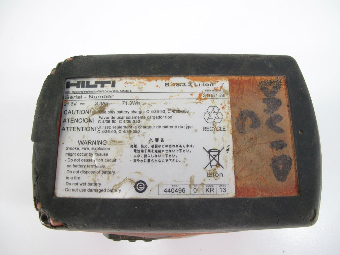 Hilti B18/3.3 Li - Ion 18V 3.3 Ah Power Tool Battery - ZeereeZ