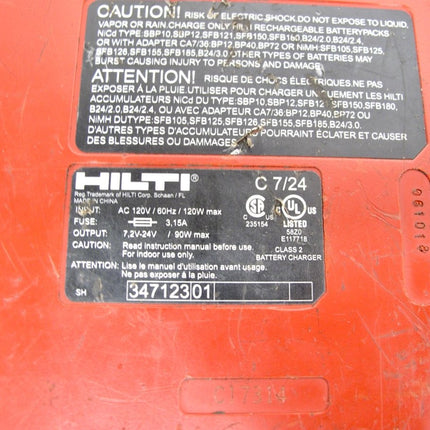 Hilti C7/24 7.2V - 24V Ni - CD & Ni - MH Power Tool Battery Charger - ZeereeZ