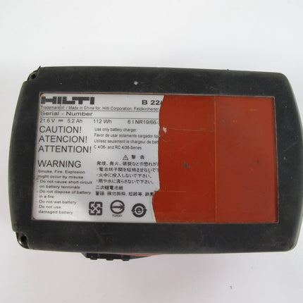 Hilti CPC B22 / 5.2 ah 21.6 Volt Li - ion Power Tool Battery - ZeereeZ