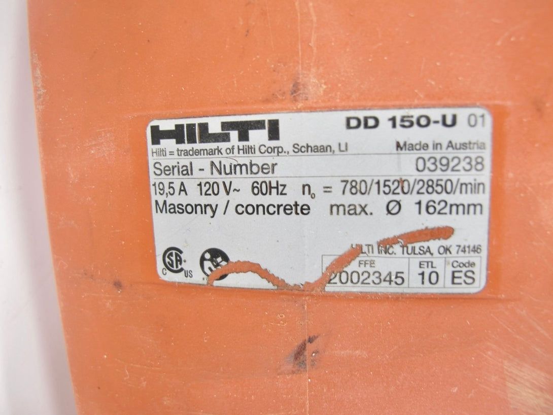 Hilti DD 150 - U 3 Speed Heavy Duty Diamond Concrete Core Drill - ZeereeZ