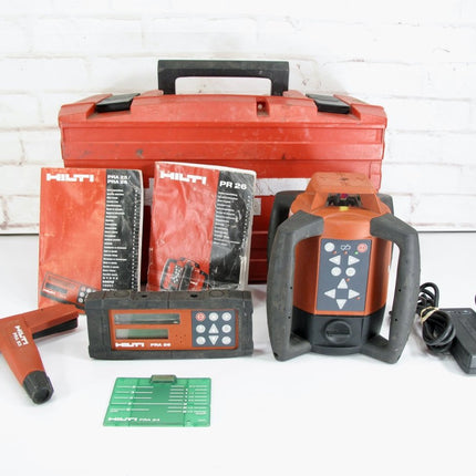 Hilti PR 26 Green Rotary Laser Level w/ PRA 26 Receiver Remote & PRA 83 Mount - ZeereeZ