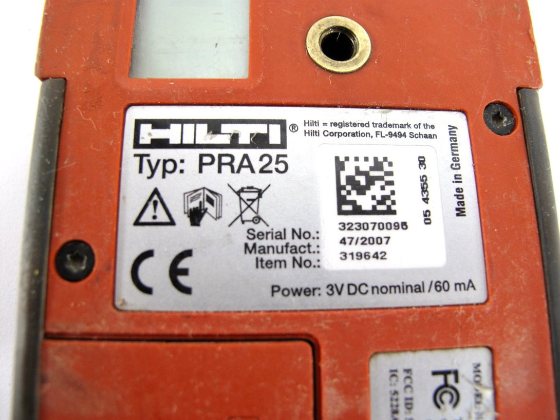 Hilti PRA 25 Rotary Construction Laser Receiver Detector - ZeereeZ