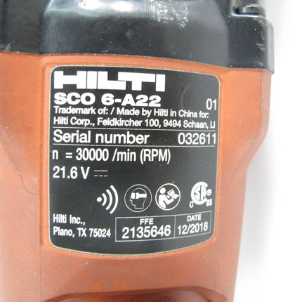 Hilti SCO 6 - A22 Cordless Rotary Cut - Out Tool - ZeereeZ