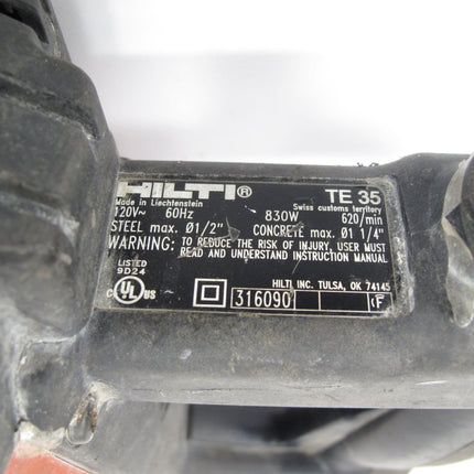 HILTI TE 35 Heavy Duty Rotary Hammer Drill w/ Bit - ZeereeZ