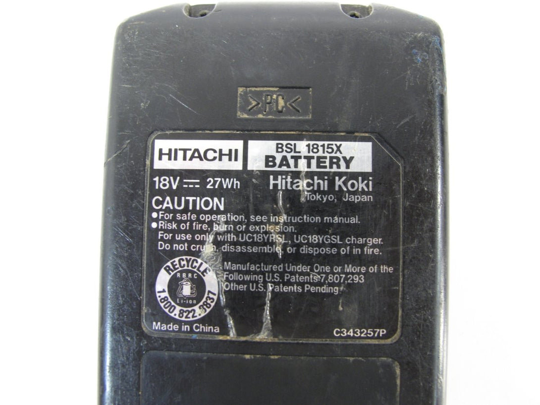 Hitachi 330139 18 - Volt 1.5 - Amp Hour BSL1815X OEM Lithium Ion Cordless Tool Battery - ZeereeZ