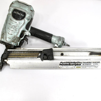 Hitachi NR 90AE(S1) 3 - 1/2" Plastic Collated Framing Nailer Nail Gun - ZeereeZ