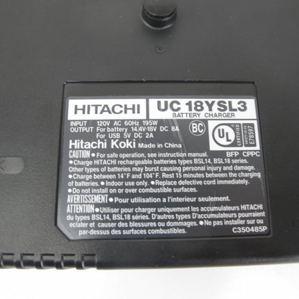 Hitachi UC18YSL3 14.4V/18V Power Tool Battery Charger - ZeereeZ