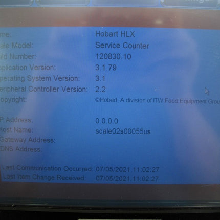 Hobart HLX Scale 029340 - JR Deli Grocery Deli Unknown Supervisor ID Printer Scale - ZeereeZ
