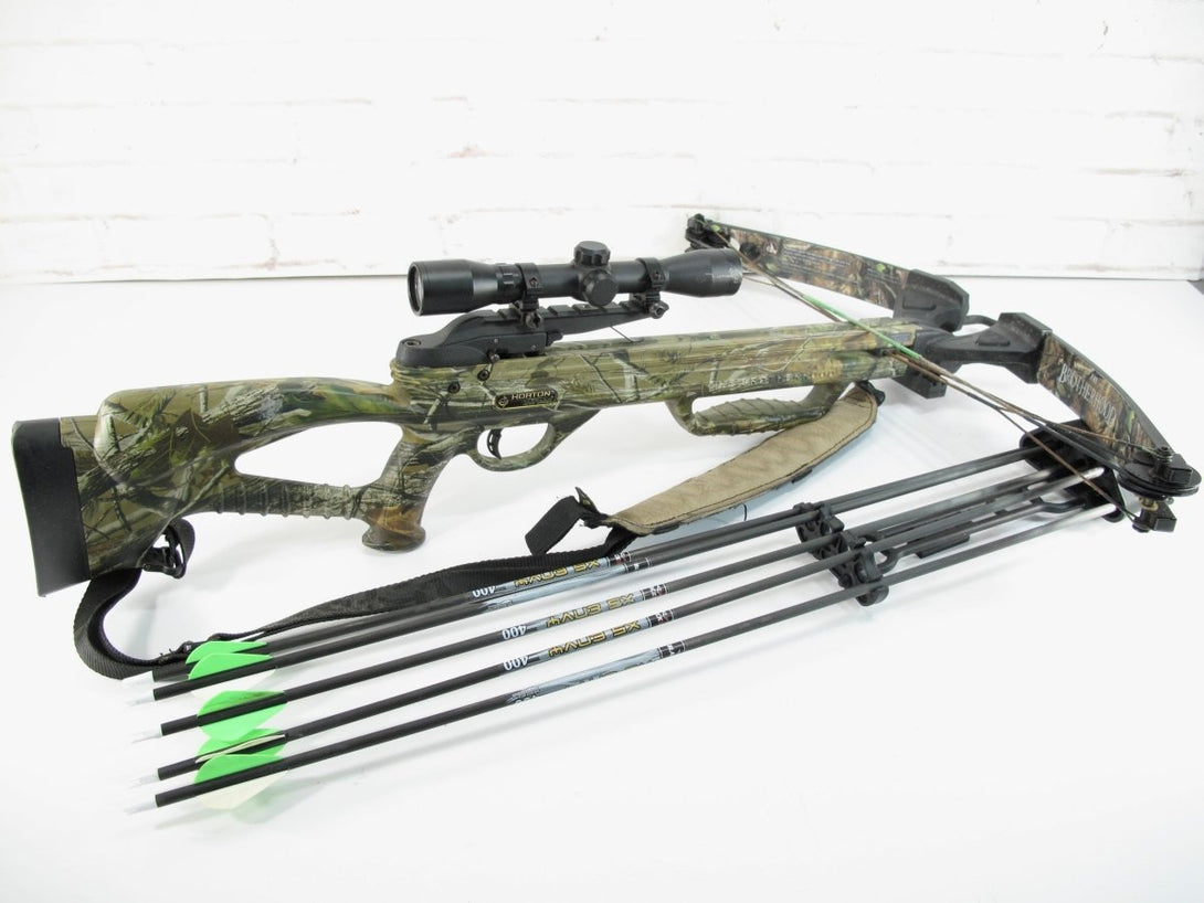 Horton The Brotherhood Camo Crossbow w/ Scope + Arrows - ZeereeZ