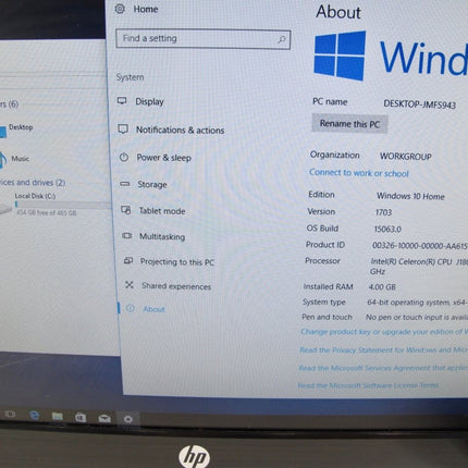 HP 19 - 2113w 2.41Ghz 500GB 4GB RAM Windows 10 Home All In One Desktop Computer - ZeereeZ