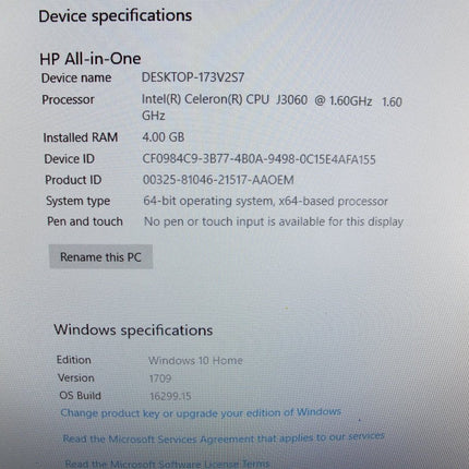 HP 20 - c023w 19.5" ALL - IN - ONE PC, 1.60GHz 4GB RAM 500GB HDD - Teal - ZeereeZ