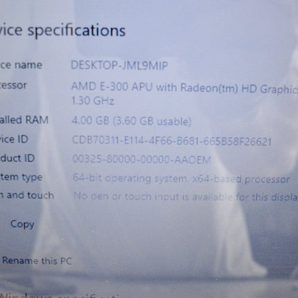 HP 2000 1.3GHz AMD 4GB 320GB Windows 10 Laptop Notebook Computer - ZeereeZ