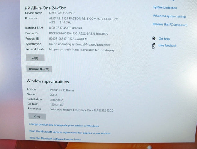 HP 24 - f0018 24" Full HD All - in - One PC AMD A9 - 9425 3.10GHz 8GB 1TB HDD - ZeereeZ