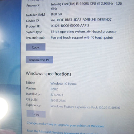 HP Envy 15 - u110 1TB HDD i5 - 5200C 2.2GHz Windows 10 Home 8GB RAM Laptop - ZeereeZ