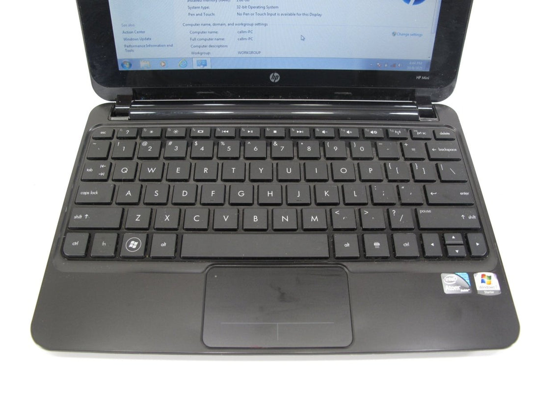 HP Mini 210 - 1000 Intel Atom 1.67Ghz 1GB Windows 7 Laptop Netbook Notebook Computer - ZeereeZ