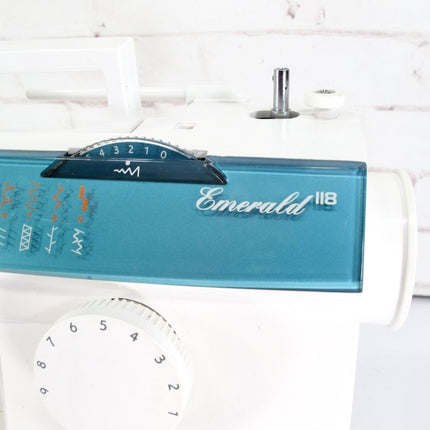 Husqvarna Viking Emerald 118 Sewing Machine with Attachments - ZeereeZ