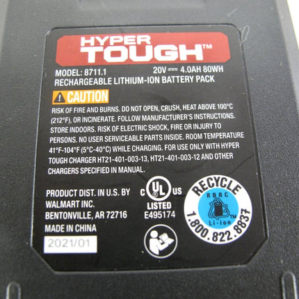 Hyper Tough 8711.1 20v Max 4.0Ah Lithium - Ion Power Tool Battery Pack - ZeereeZ