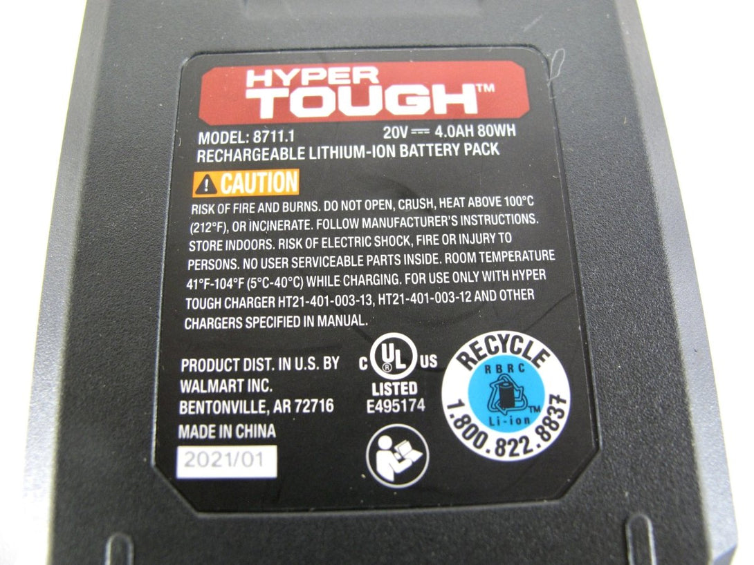 Hyper Tough 8711.1 20v Max 4.0Ah Lithium - Ion Power Tool Battery Pack - ZeereeZ