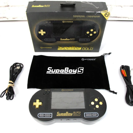 Hyperkin SupaBoy Portable Pocket Black Gold SNES Console Play Your Old Games - ZeereeZ