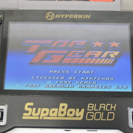 Hyperkin SupaBoy Portable Pocket Black Gold SNES Console Play Your Old Games - ZeereeZ