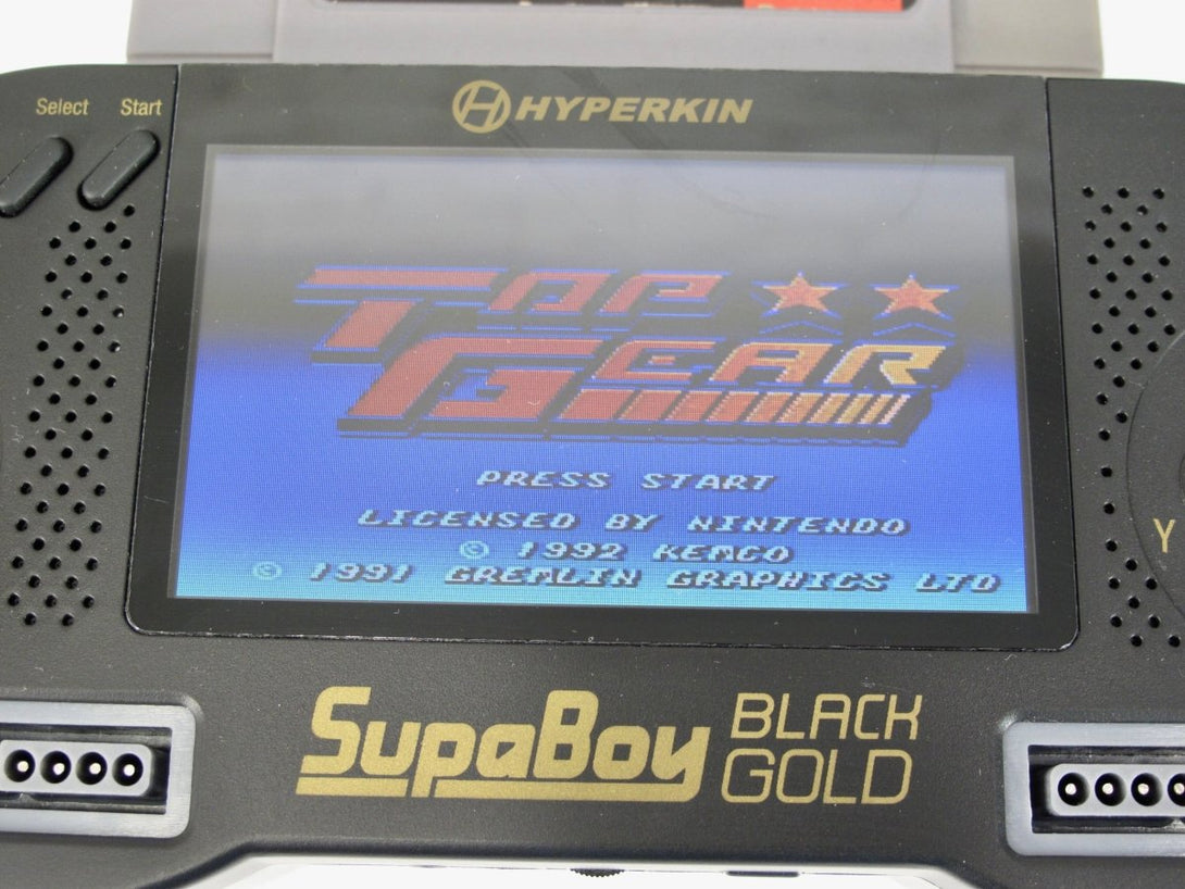 Hyperkin SupaBoy Portable Pocket Black Gold SNES Console Play Your Old Games - ZeereeZ