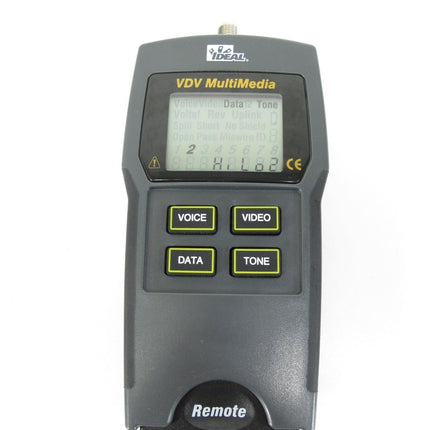 Ideal VDV Multimedia Cable Tester RJ - 11/12 Data RJ - 45 Video F - Connector - ZeereeZ