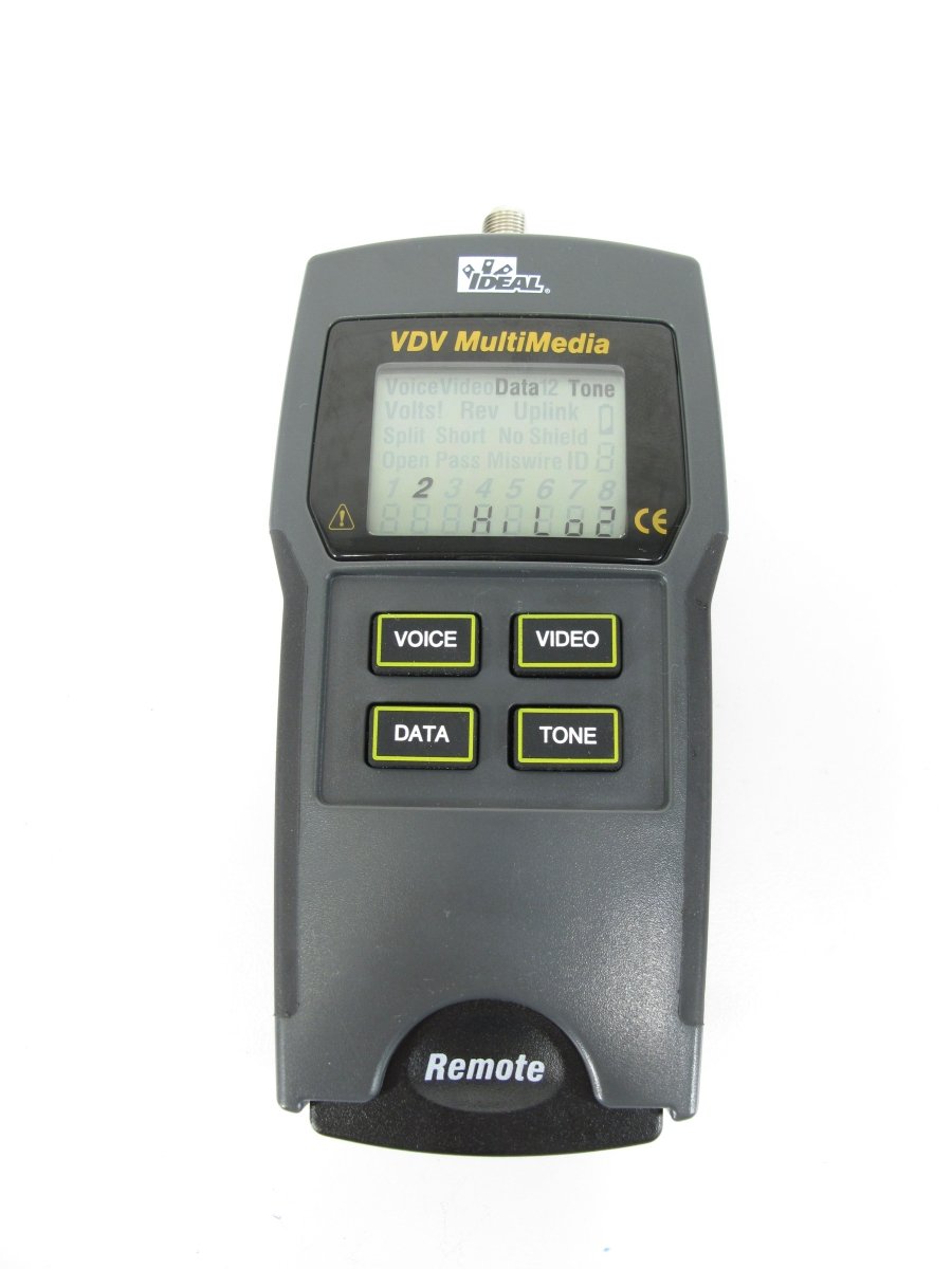 Ideal VDV Multimedia Cable Tester RJ - 11/12 Data RJ - 45 Video F - Connector - ZeereeZ