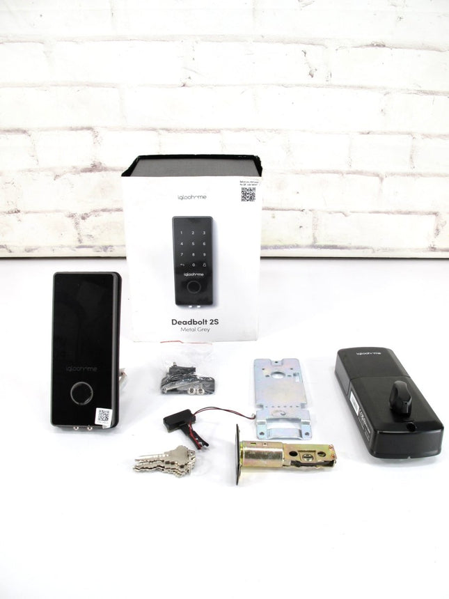 IGLOOHOME Smart Home Electric Deadbolt 2S Grey Metal Smart Door Lock - ZeereeZ
