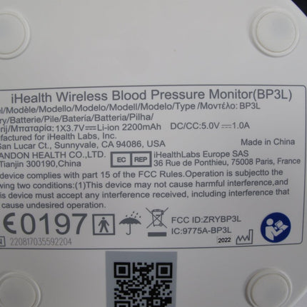 iHealth Ease Wireless Blood Pressure Monitor for Apple and Android BP3L - ZeereeZ