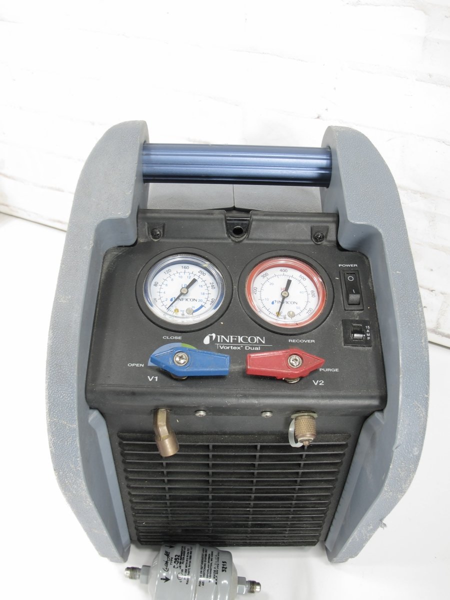 Inficon 714 - 202 - G1 120V 1HP Vortex Dual HVAC Refrigerant Recovery Machine - ZeereeZ