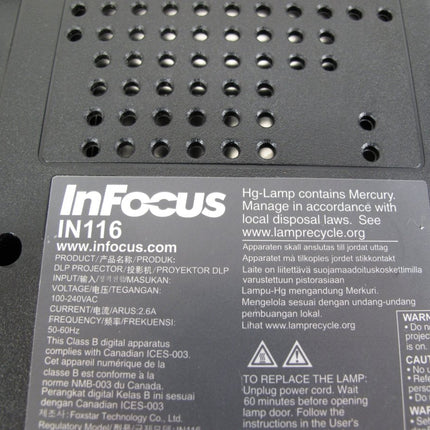 InFocus IN116 3D ready WXGA 2700 Lumens Portable 3000:1 DLP Projector - ZeereeZ