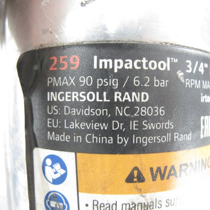 Ingersoll Rand 259 3/4in Drive 8 CFM 1050 ft/lb Torque Air Impact Wrench - ZeereeZ