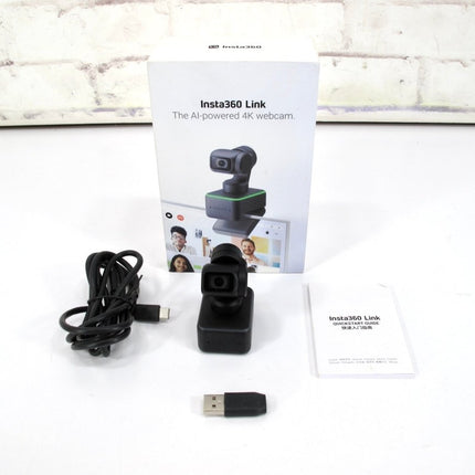 Insta360 Link - PTZ 4K Webcam with 1/2" Sensor AI Tracking Gesture Control, - ZeereeZ