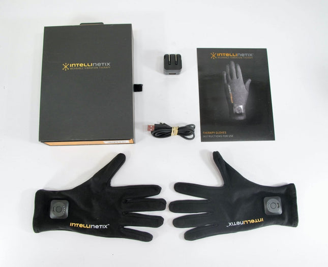 IntelliNetix RM07521 Wearable Vibration Therapy Gloves Arthritis Relief Med - ZeereeZ