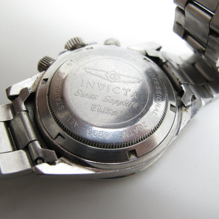 Invicta Swiss Sapphire Elite 9659 Chronograph Stainless Steel 200m Diving Watch - ZeereeZ