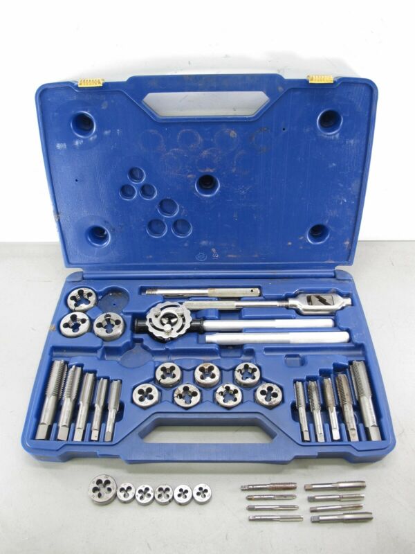 Irwin Hanson 97094 25 - pc Fractional Tap & Hex Die Set in Plastic Case - ZeereeZ