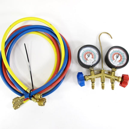 JB M2 - 5 - 410A - SS Brass HVAC Manifold Gauge Set & Hoses - ZeereeZ